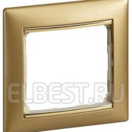 Рамка 1м Valena матовое золото встроенный монтаж (Legrand), арт. 770301