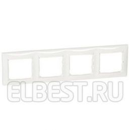 Рамка 4м гориз Valena белый встроенный монтаж (Legrand), арт. 774454