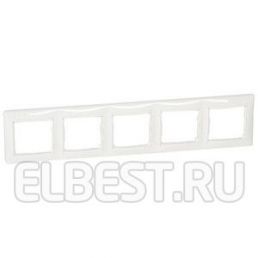 Рамка 5м гориз Valena белый встроенный монтаж (Legrand), арт. 774455