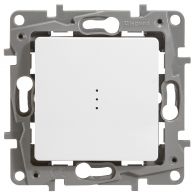 Выключатель 1 кл проходной (переключатель) с подсветкой Etika белый быстрозажимные контакты встроенный монтаж (Legrand), арт. 672215