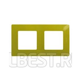 Рамка 2м универсал Etika зеленый папоротник встроенный монтаж (Legrand), арт. 672542