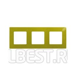 Рамка 3м универсал Etika зеленый папоротник встроенный монтаж (Legrand), арт. 672543