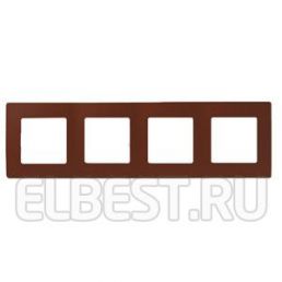 Рамка 4м универсал Etika какао встроенный монтаж (Legrand), арт. 672574