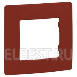 Рамка 1м Etika красный встроенный монтаж (Legrand), арт. 672531