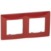 Рамка 2м универсал Etika красный встроенный монтаж (Legrand), арт. 672532