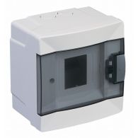 Бокс (щиток) на 4 автоматов Makel 1 ряд пластиковый наружный IP40 прозрачная дверь (Makel), арт. 63104