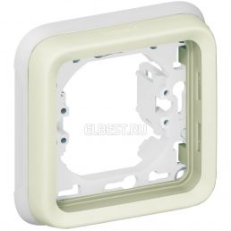 Рамка 1м Plexo белый с суппортом IP55 встроенный монтаж (Legrand), арт. 069692
