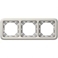 Рамка 3м гориз Plexo белый с суппортом IP55 встроенный монтаж (Legrand), арт. 069698