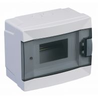 Бокс (щиток) на 6 автоматов Makel 1 ряд пластиковый наружный IP40 прозрачная дверь (Makel), арт. 63106