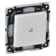 Выключатель 1 кл с подсветкой Valena LIFE белый IP44 10A механизм с лиц. панелью встроенный монтаж (Legrand), арт. 752161