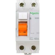 УЗО 2P 63А 30мА 4,5кА ВД63 Домовой (Schneider Electric), арт. 11455