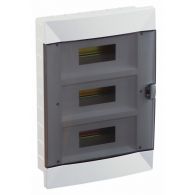 Бокс (щиток) на 36 автоматов Makel 3 ряда пластиковый внутренний IP40 прозрачная дверь (Makel), арт. 63036