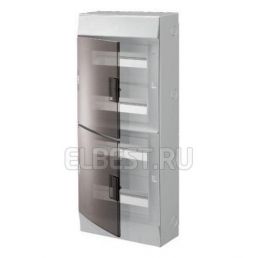 Бокс (щиток) на 48 автоматов Mistral41 4 ряда пластиковый наружный IP41 прозрачная дверь (ABB), арт. 1SPE007717F9995