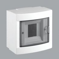Бокс (щиток) на 4 автоматов Viko 1 ряд пластиковый наружный IP40 прозрачная дверь (Viko), арт. 90912104