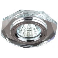 Светильник декор стекло многогранник 50w GU5.3 MR16 серебряный блеск/ хром IP20 12/ 220В DK5 СH/SL (Эра), арт. C0045759