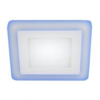 Светильник светодиодный LED квадратный 6w 360Лм 4000К белый с синей подсветкой IP20 220В 4-6 BL (Эра), арт. Б0017495