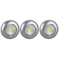 Фонарь пушлайт LED 3w 70Лм на батарейке 3xAAA серебро Аврора SB-504 (Эра), Б0031043