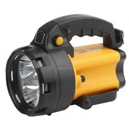 Фонарь-прожектор LED переносной 3W 82/210Лм на аккумуляторе желтый/черный Альфа PA-604 (Эра), Б0031035