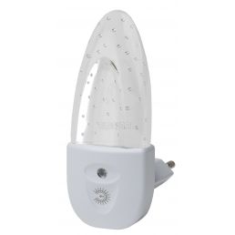 Лампа ночник LED 0,5W белый с датчиком освещенности NN-619-LS-W (Эра), арт. Б0019103