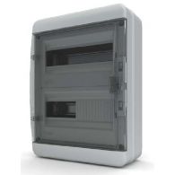 Бокс (щиток) на 24 автомата Tekfor 2 ряда пластиковый наружный прозрачная дверь (Tekfor), арт. 01-03-021