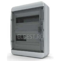 Бокс (щиток) на 24 автомата Tekfor 2 ряда пластиковый наружный прозрачная дверь (Tekfor), арт. 01-03-021