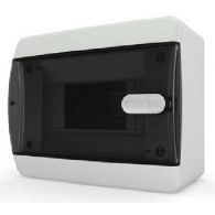 Бокс (щиток) на 6 автоматов Tekfor 1 ряд пластиковый наружный IP40 прозрачная дверь CNK 40-06-1 (Tekfor), арт. 01-04-001