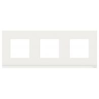 Рамка 3м гориз Unica Pure белое стекло/белый встроенный монтаж (Schneider Electric), арт. NU600685