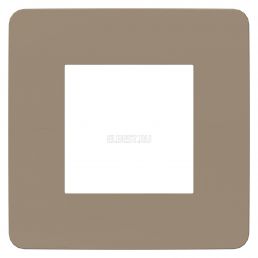 Рамка 1м Unica Studio Color песочный/антрацит встроенный монтаж (Schneider Electric), арт. NU280228