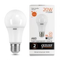 Gauss Лампа LED Elementary A60 20W E27 3000K 1/10/40