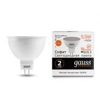Gauss Лампа LED Elementary MR16 GU5.3 5.5W 220V 3000K