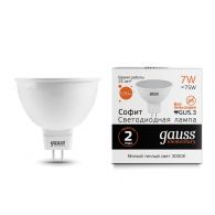 Gauss Лампа LED Elementary MR16 GU5.3 7W 3000K 1/10/100