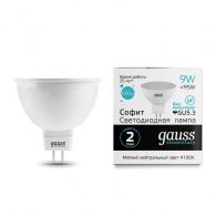 Gauss Лампа LED Elementary MR16 GU5.3 9W 4100K 1/10/100