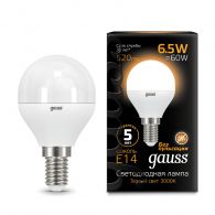 Gauss Лампа LED Globe E14 6.5W 3000K
