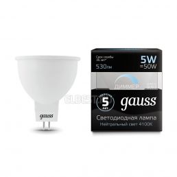 Gauss Лампа LED MR16 GU5.3 5W 4100K DIMM