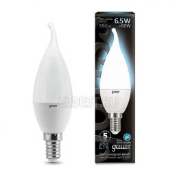 Gauss Лампа LED свеча на ветру Candle tailed E14 6.5W 4100K 1/10/50