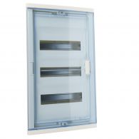 Бокс (щиток) на 36+ 6 автоматов 3 ряда пластиковый внутренний IP40 прозрачная дверь Nedbox (Legrand), арт. 001423
