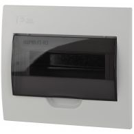 Бокс (щиток) на 10 автоматов 1 ряд пластиковый внутренний IP41 прозрачная дверь ЩРВ-П-10 Simple (Эра), арт. Б0041512