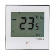 Термостат теплого пола Matec белый 16А 5-45°C с датчиком 3.5м встроенный монтаж (Zamel), арт. RTD-02