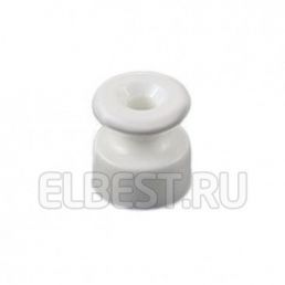 Изолятор для витого провода белый h18мм керамика 50шт (Bironi), арт. B1-551-01-50