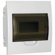 Бокс (щиток) на 8 автоматов 1 ряд пластиковый внутренний IP41 прозрачная дверь ЩРВ-П-8 (IEK), арт. MKP12-V-08-40-20