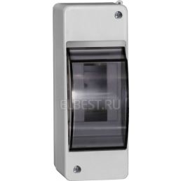 Бокс (щиток) на 2 автомата 1 ряд пластиковый наружный IP30 прозрачная дверь КМПн 2/2 (IEK), арт. MKP42-N-02-30-20