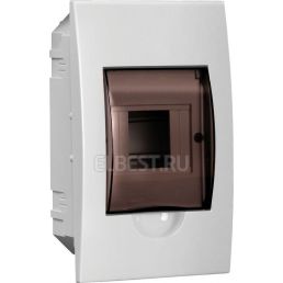 Бокс (щиток) на 4 автомата 1 ряд пластиковый внутренний IP41 прозрачная дверь ЩРВ-П-4 (IEK), арт. MKP12-V-04-40-20