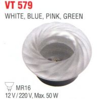 Светильник встраиваемый точечный VT 579 MR16 стекло круг голубой (Vito), арт. VT579-50W/BLUE/MR16