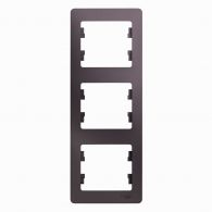 Рамка 3м вертик Glossa сиреневый туман встроенный монтаж (Schneider Electric), арт. GSL001407