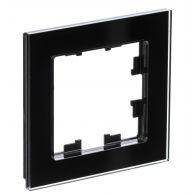 Рамка 1м AtlasDesign Nature стекло черный встроенный монтаж (Schneider Electric), арт. ATN321001