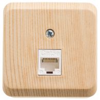 Розетка компьютерная одинарная Этюд сосна CAT5e RJ45 накладной монтаж (Schneider Electric), арт. KOMA-001D