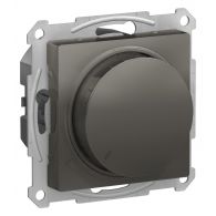 Диммер (светорегулятор) поворотно-нажимной 315W AtlasDesign сталь механизм встроенный монтаж (Schneider Electric), арт. ATN000934