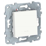 Выключатель 1 кл перекрестный (переключатель) с подсветкой Unica NEW белый механизм встроенный монтаж (Schneider Electric), арт. NU520518N