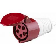 Розетка силовая кабельная переносная 3P+PЕ+N 32А 380V IP44 225 РП-102 DEKraft (Schneider Electric), арт. 26015DEK