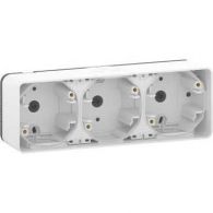 Коробка 3м для накладного монтажа Mureva Styl белый горизонтальная IP55 встроенный монтаж (Schneider Electric), арт. MUR39913